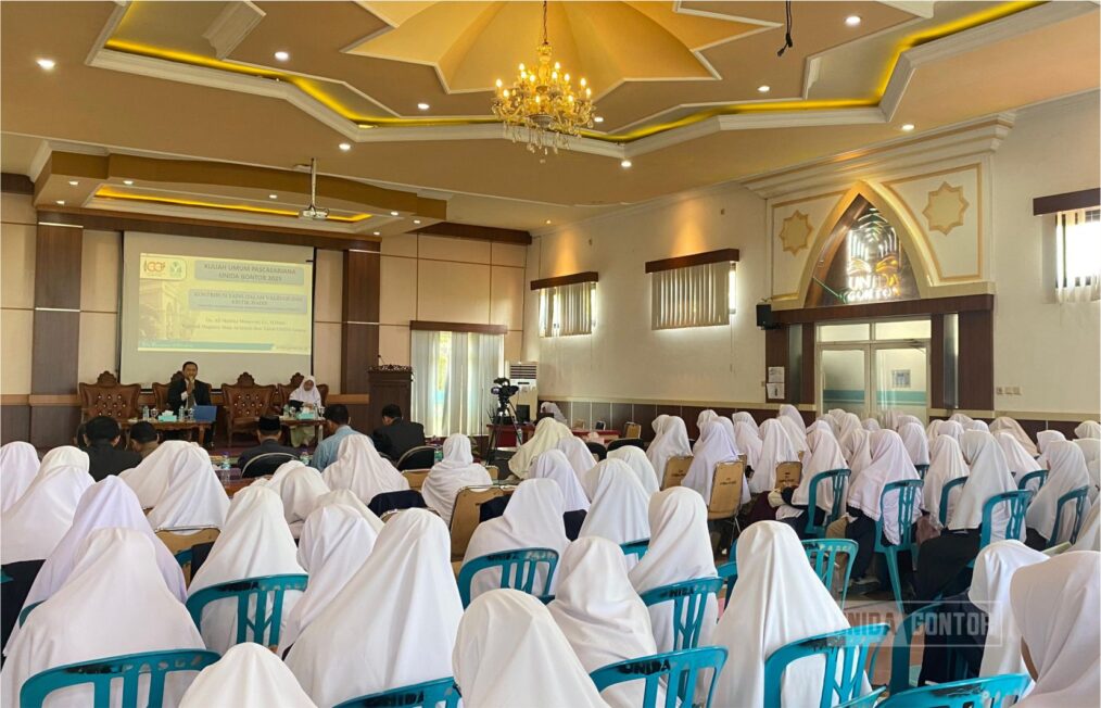 Pembukaan Semester Genap Pascasarjana UNIDA Gontor Tahun Akademik 2025–2026 di Hall Lantai 3 Kelas C dengan General Lecture bertema Kontribusi Sains dalam Validasi dan Kritik Hadis.