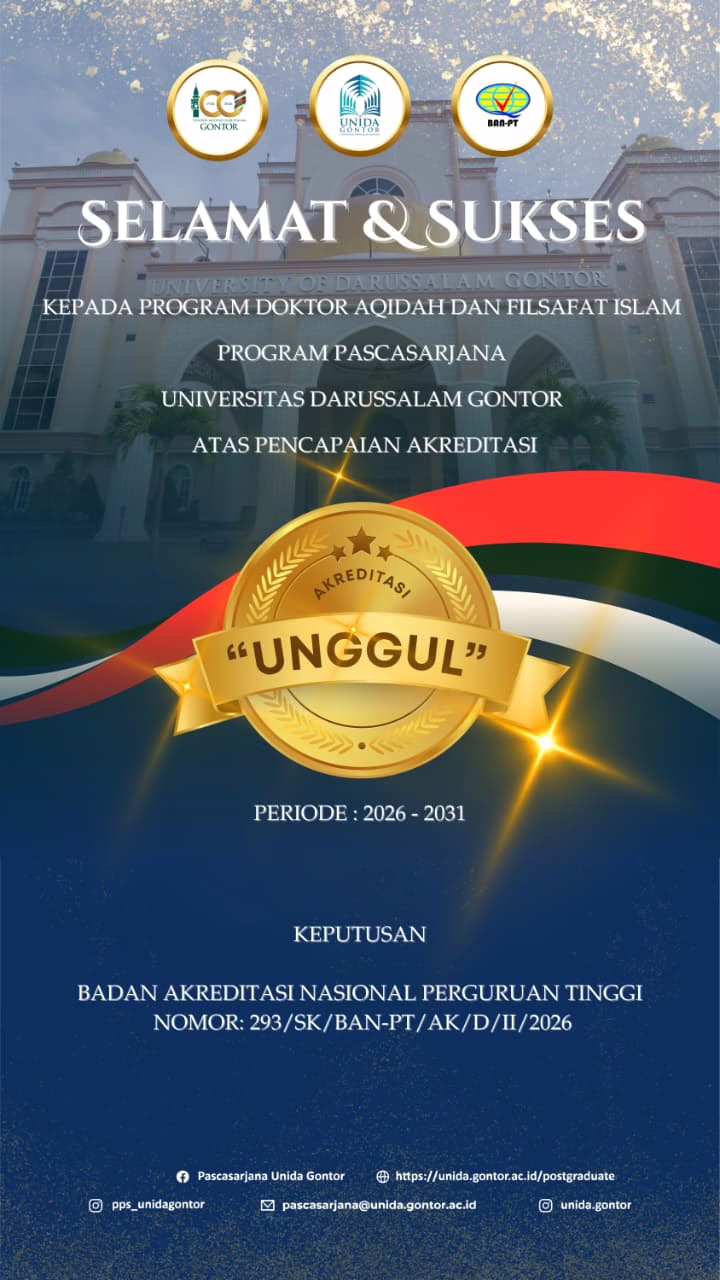 Program Doktor Aqidah dan Filsafat Islam UNIDA Gontor raih akreditasi unggul BAN-PT