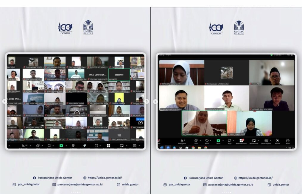 Kegiatan wawancara daring calon mahasiswa baru Pascasarjana UNIDA Gontor tahun 2025