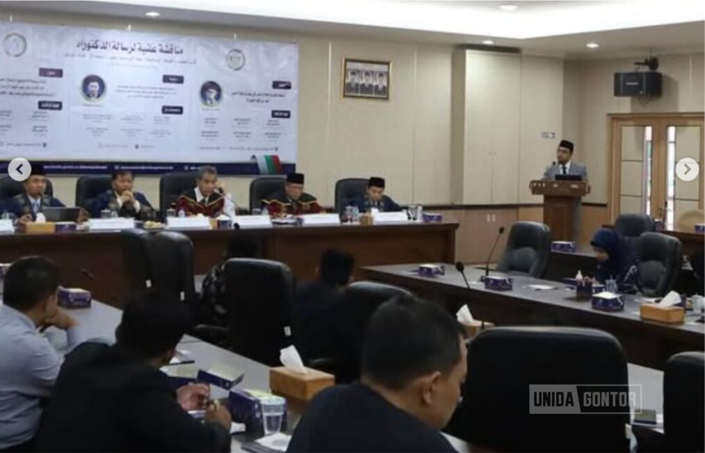 Sidang terbuka promosi doktor Ahmad Rizqi Fadlillah di UNIDA Gontor