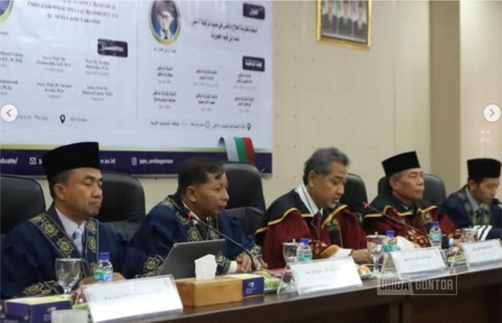 Sidang terbuka promosi doktor Ahmad Rizqi Fadlillah di UNIDA Gontor