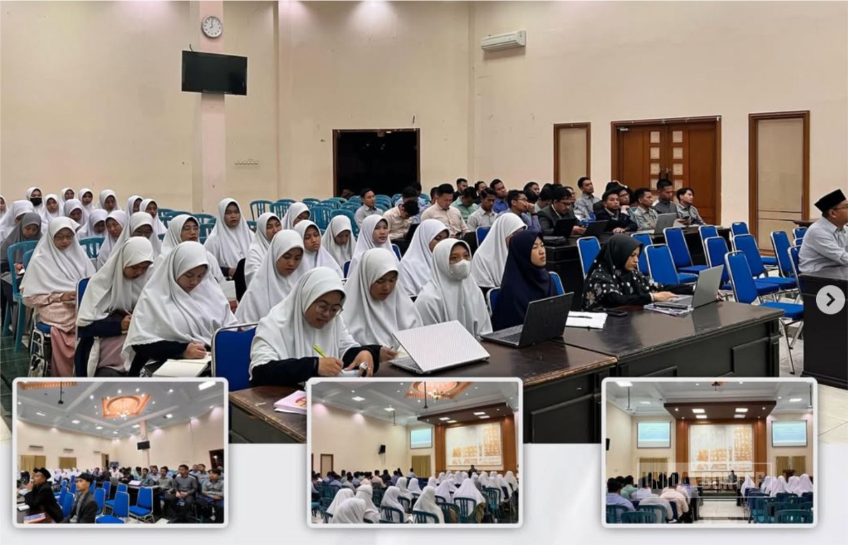 Mahasiswa Pascasarjana UNIDA Gontor mengikuti orientasi sesi ke-3 dan ke-4 dengan pemaparan materi dari Markaz al-Qur’an, Kepesantrenan, dan Perpustakaan.
