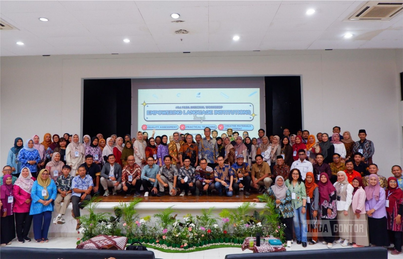 Delegasi Direktorat Pengembangan Bahasa UNIDA Gontor saat mengikuti Workshop Nasional FILBA 2025 di Universitas Muhammadiyah Yogyakarta