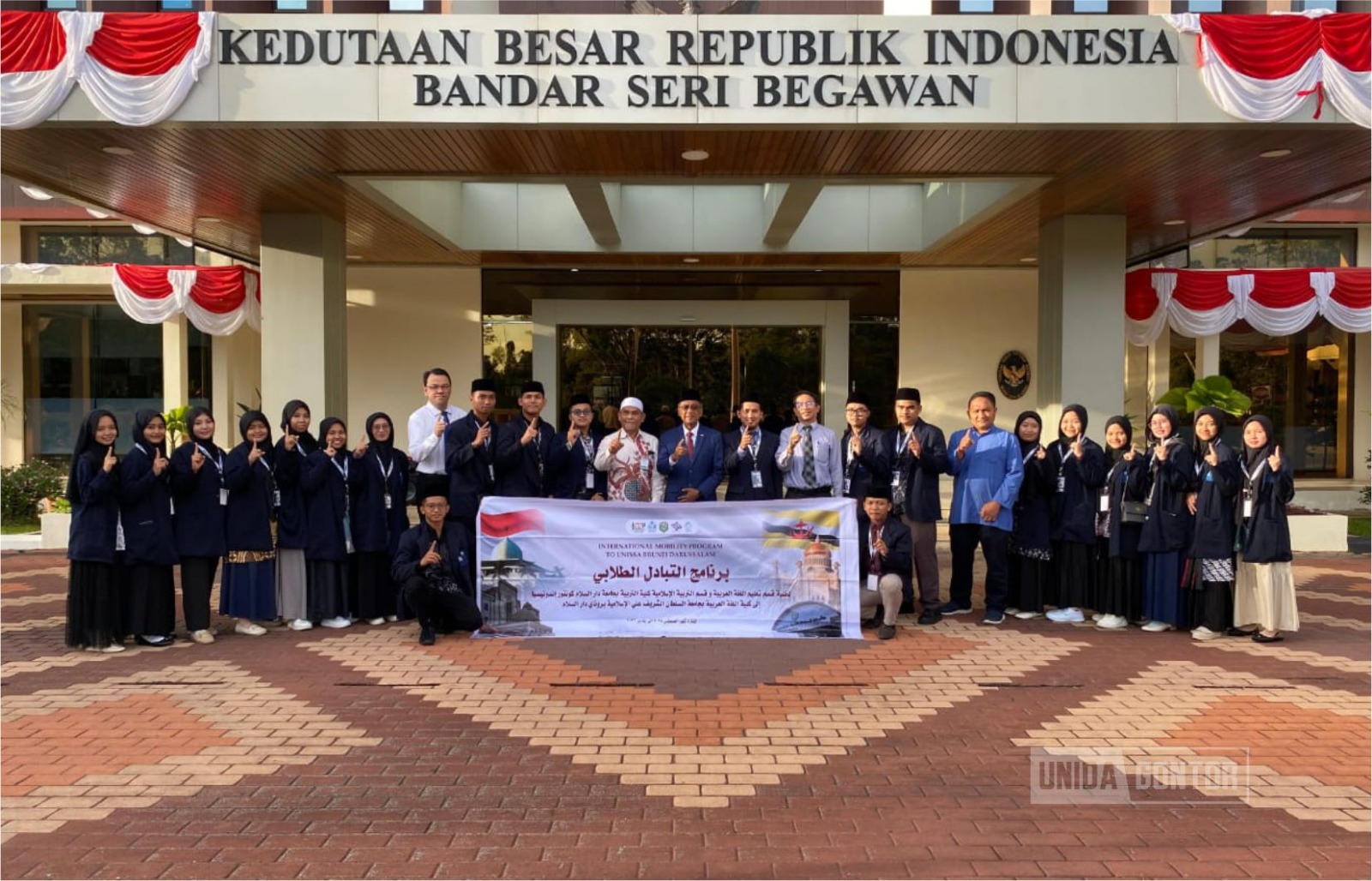Mahasiswa UNIDA Gontor kunjungan resmi ke KBRI Bandar Seri Begawan Brunei Darussalam.