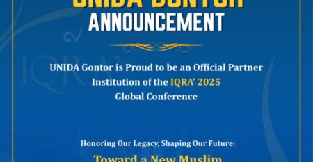 UNIDA Gontor menjadi mitra resmi IQRA’ 2025 Global Conference dengan tema “Honoring Our Legacy, Shaping Our Future.”