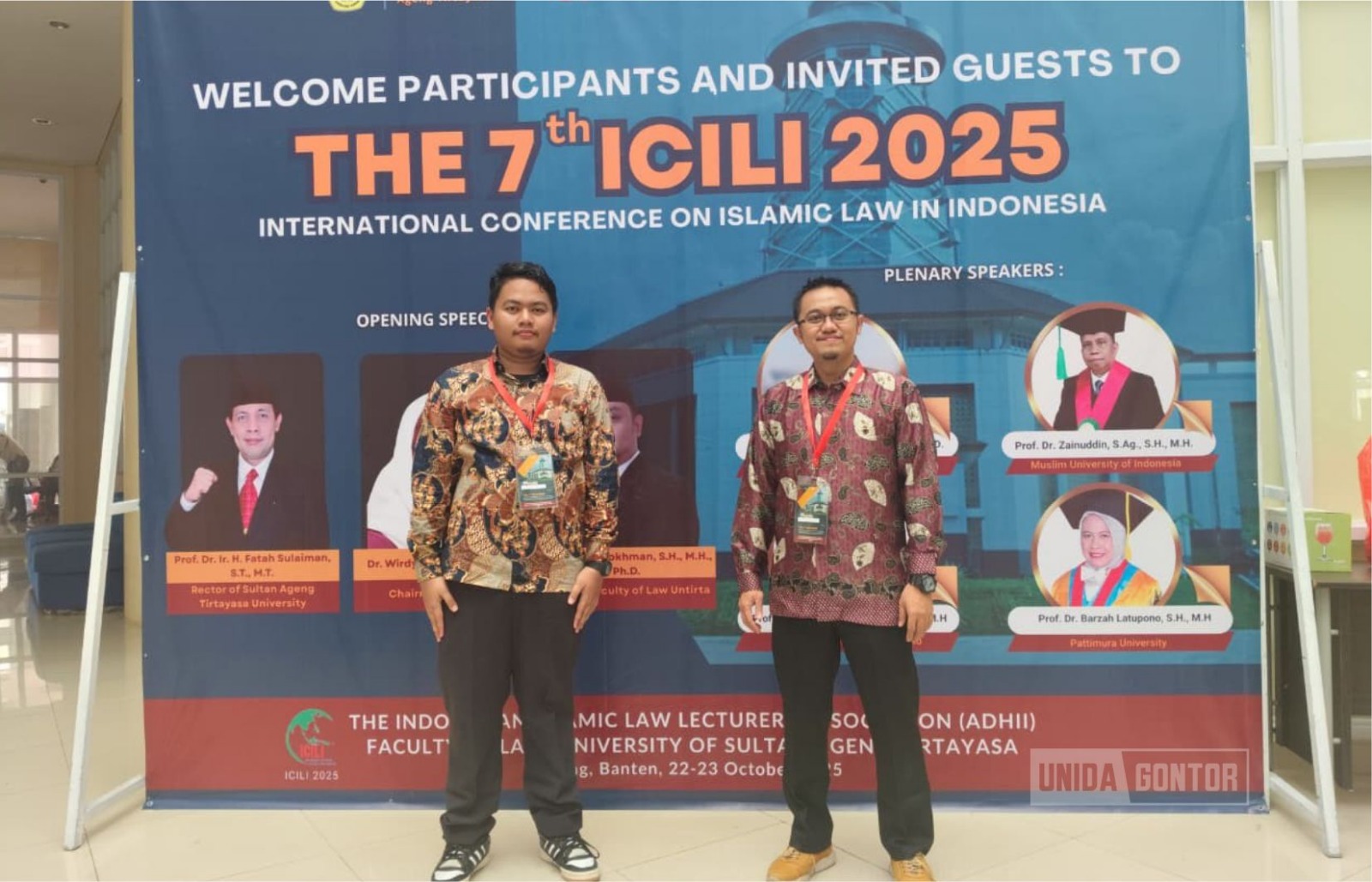 “Tim UNIDA Gontor mempresentasikan model pembiayaan syariah pertanian pada ICILI 2025 di Untirta.”