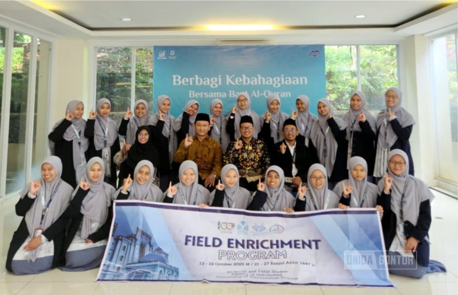 Mahasiswi IQT UNIDA Gontor kunjungan akademik ke PSQ M. Quraish Shihab.