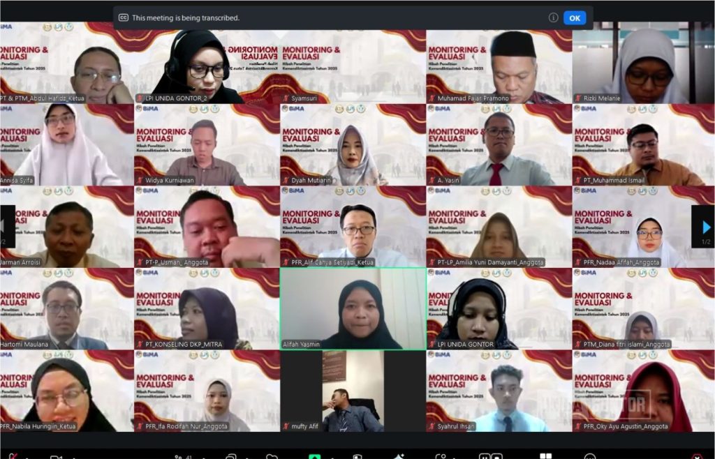 Monitoring dan Evaluasi Penelitian UNIDA Gontor Hibah Kemendiktisaintek Tahun 2025