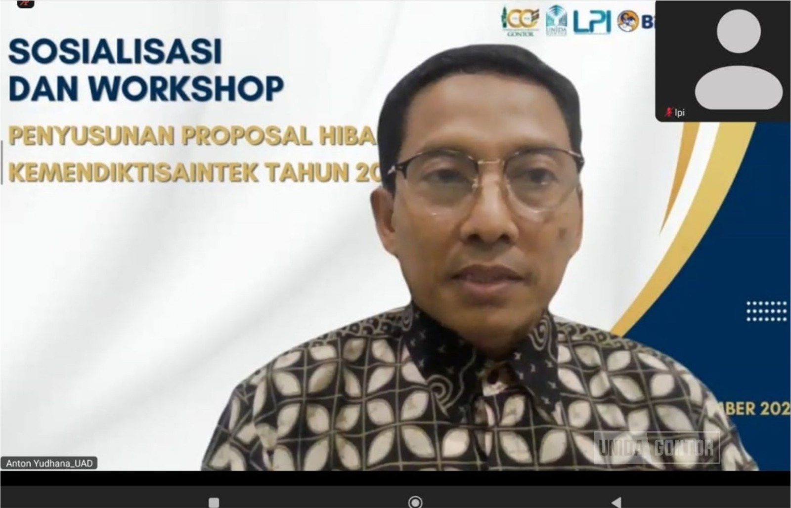 PemaparanMateri Workshop oleh Prof. Ir. Anton Yudhana, S.T., M.T., Ph.D.,