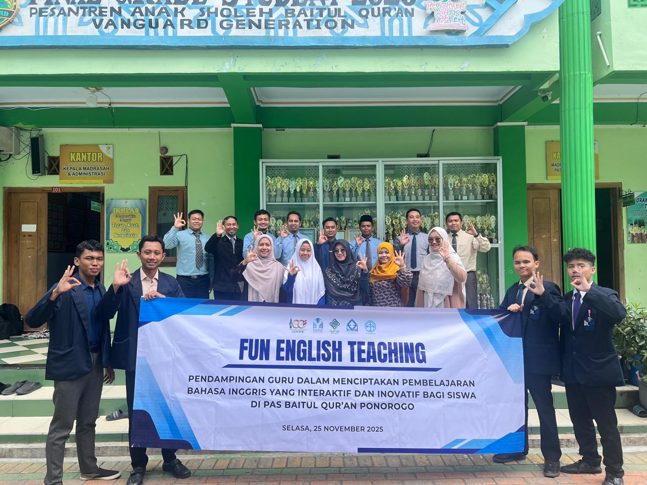 FGD and English teaching practice held by the English Language Teaching Department of UNIDA Gontor and PAS Baitul Qur’an Ponorogo to improve elementary students’ English learning.
