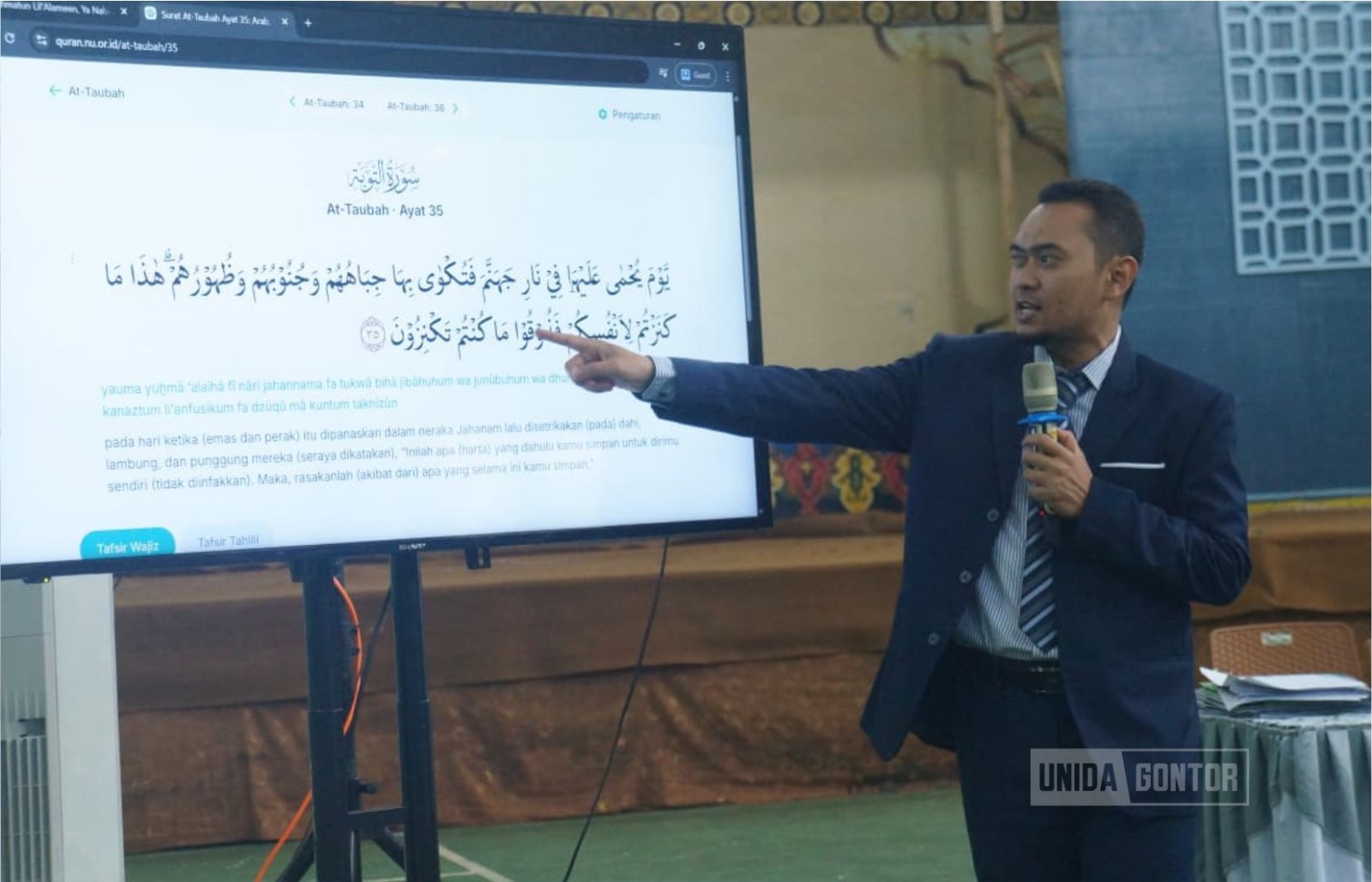 Pembekalan kelas akhir santri Pondok Pesantren Rafah bersama dosen UNIDA Gontor.