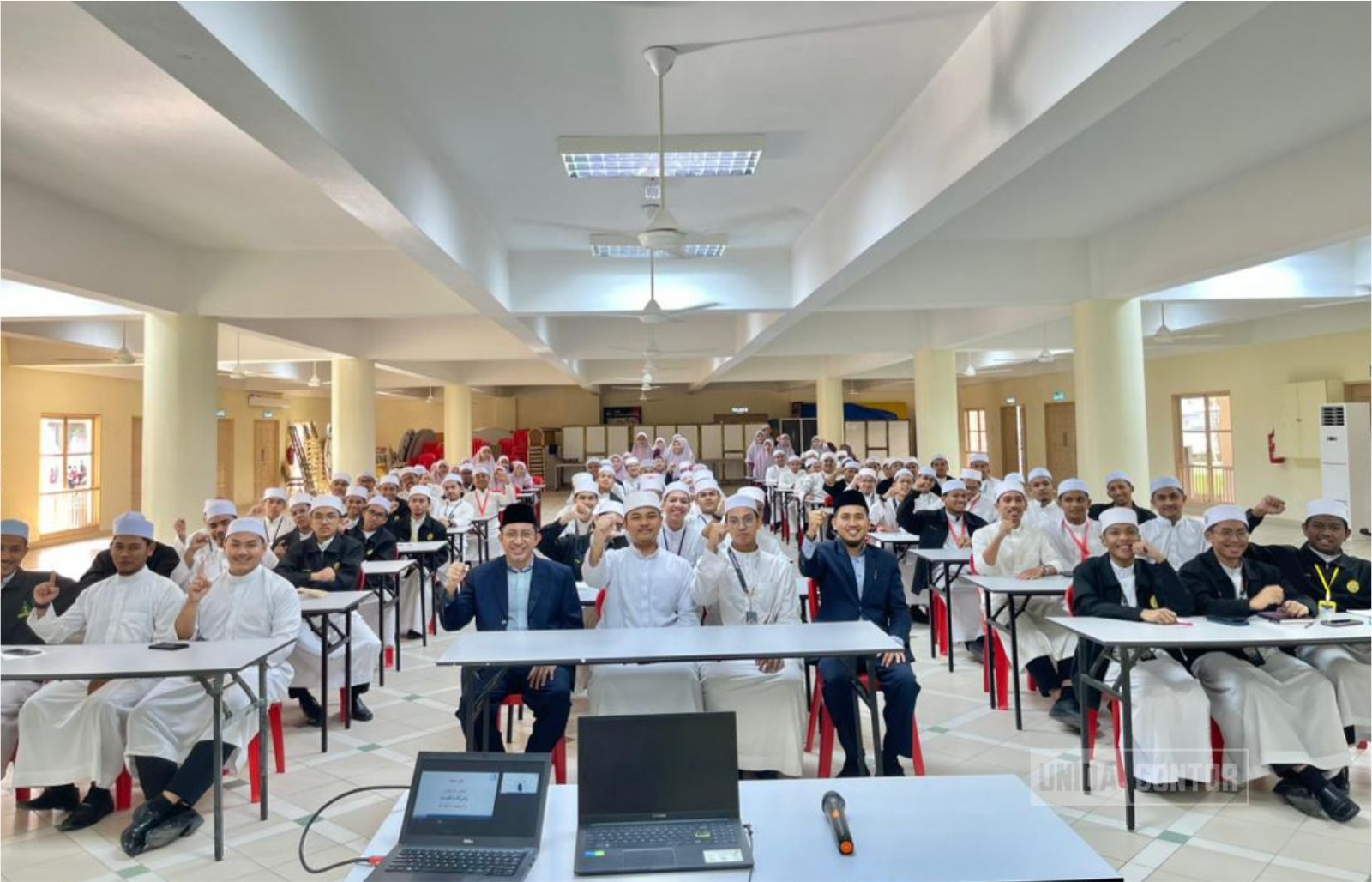 Suasana International Workshop Bahasa Arab UNIDA Gontor dan MAIK Kelantan di Ma’had Darul Qur’an MAIK, Kelantan, Malaysia.
