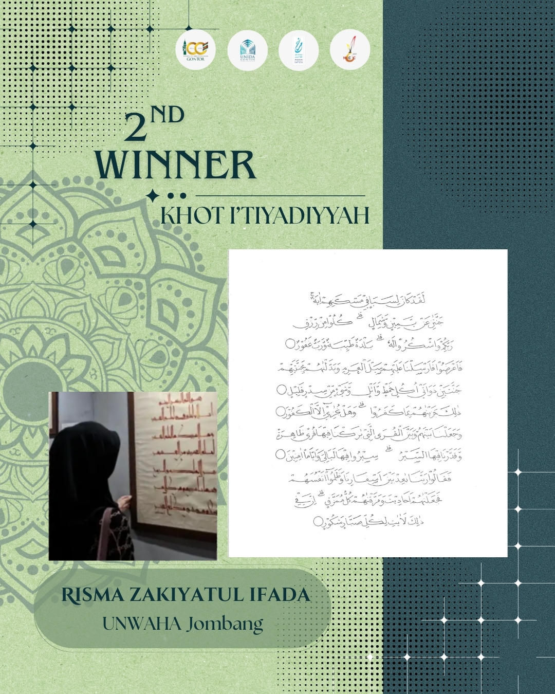 Proses penjurian karya peserta National Calligraphy Competition (NCC) #6 di UNIDA Gontor Kelas C.