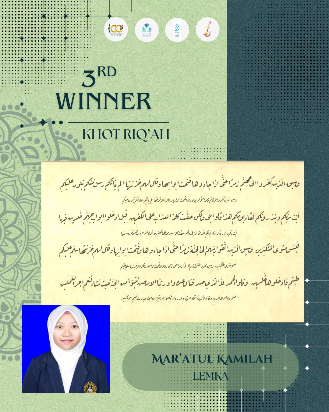 Proses penjurian karya peserta National Calligraphy Competition (NCC) #6 di UNIDA Gontor Kelas C.