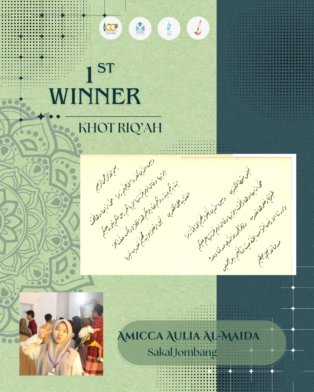 Proses penjurian karya peserta National Calligraphy Competition (NCC) #6 di UNIDA Gontor Kelas C.