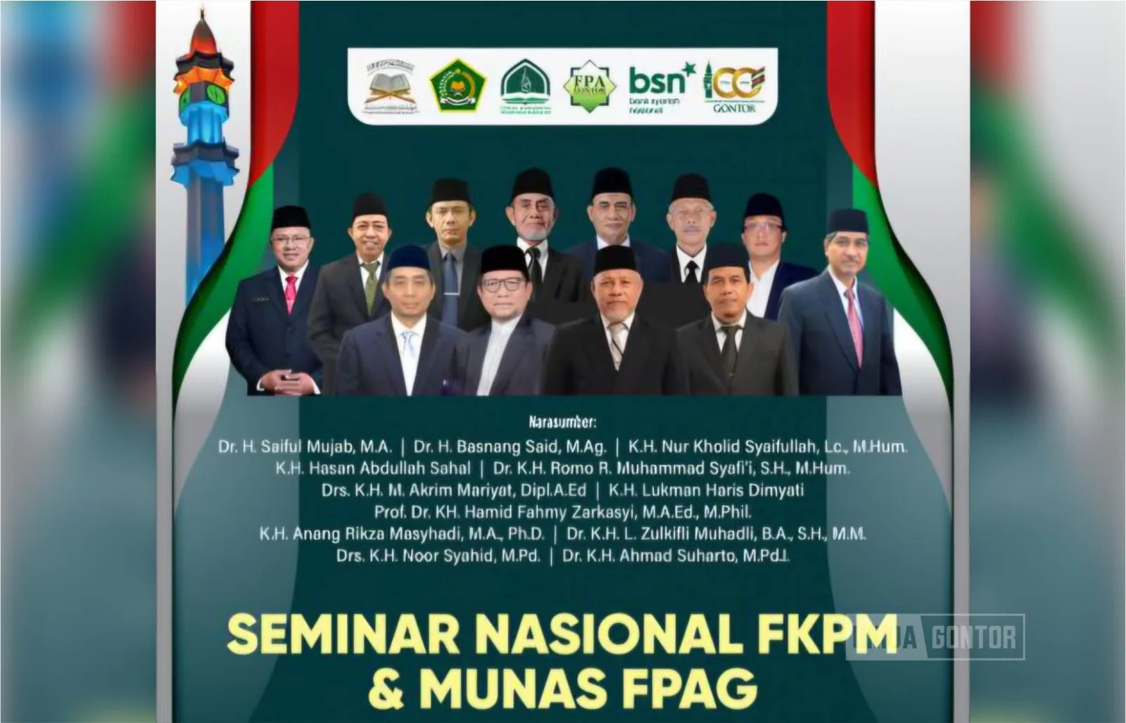 Rektor UNIDA Gontor menyampaikan materi pada Seminar Nasional FKPM dan Munas FPAG di Karanganyar