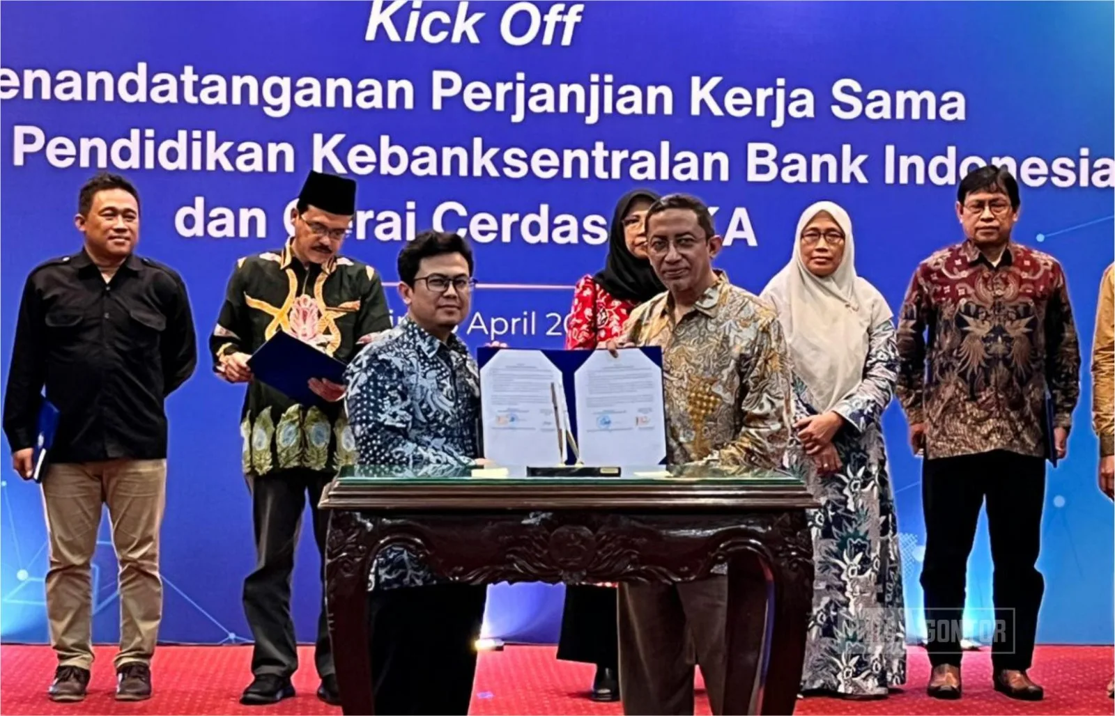 Penandatanganan kerja sama UNIDA Gontor dan Bank Indonesia Kediri