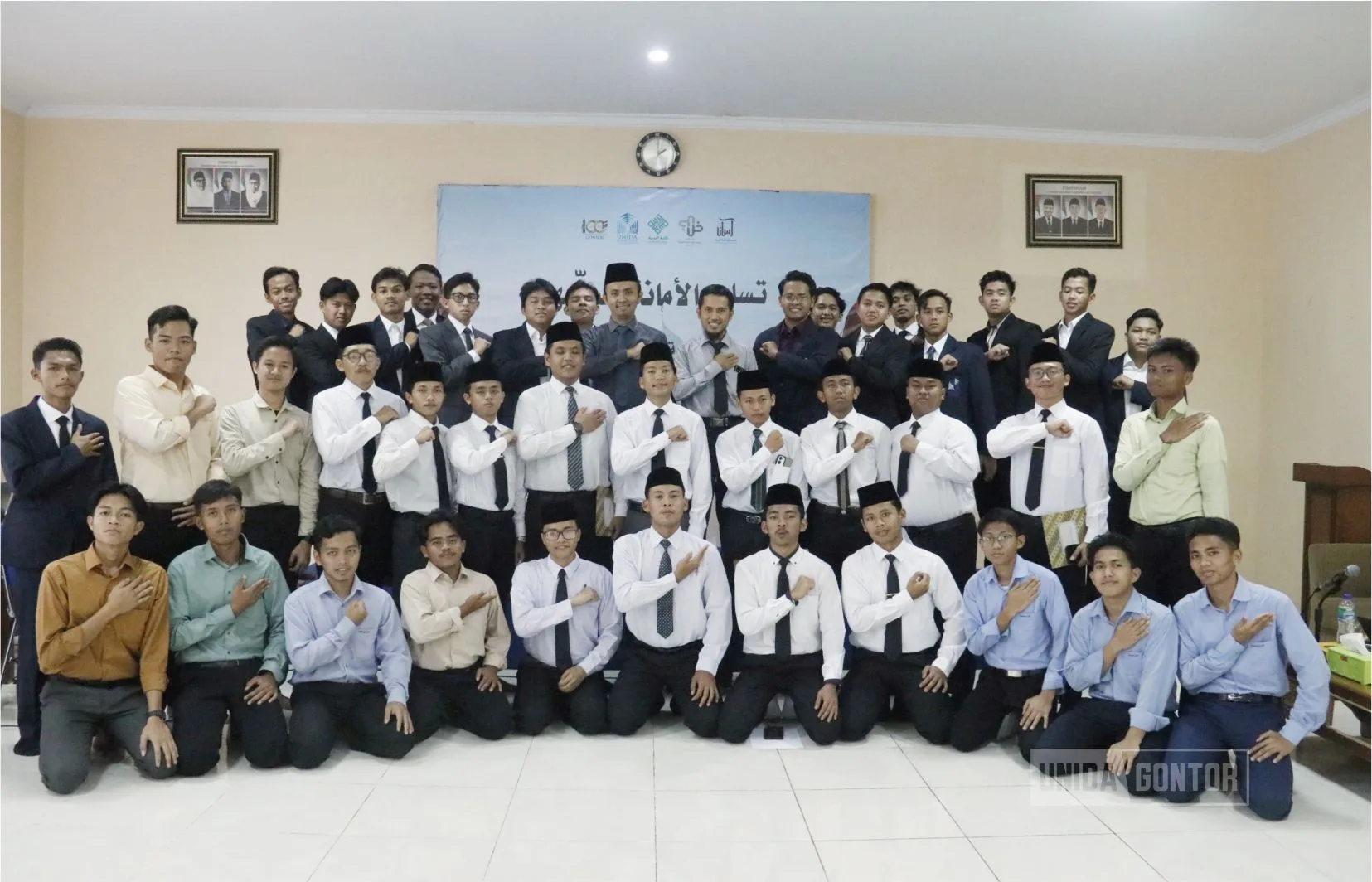 Pelantikan pengurus HMP PBA dan Lisanul Arab UNIDA Gontor di Hall Siroh Nabawiyah