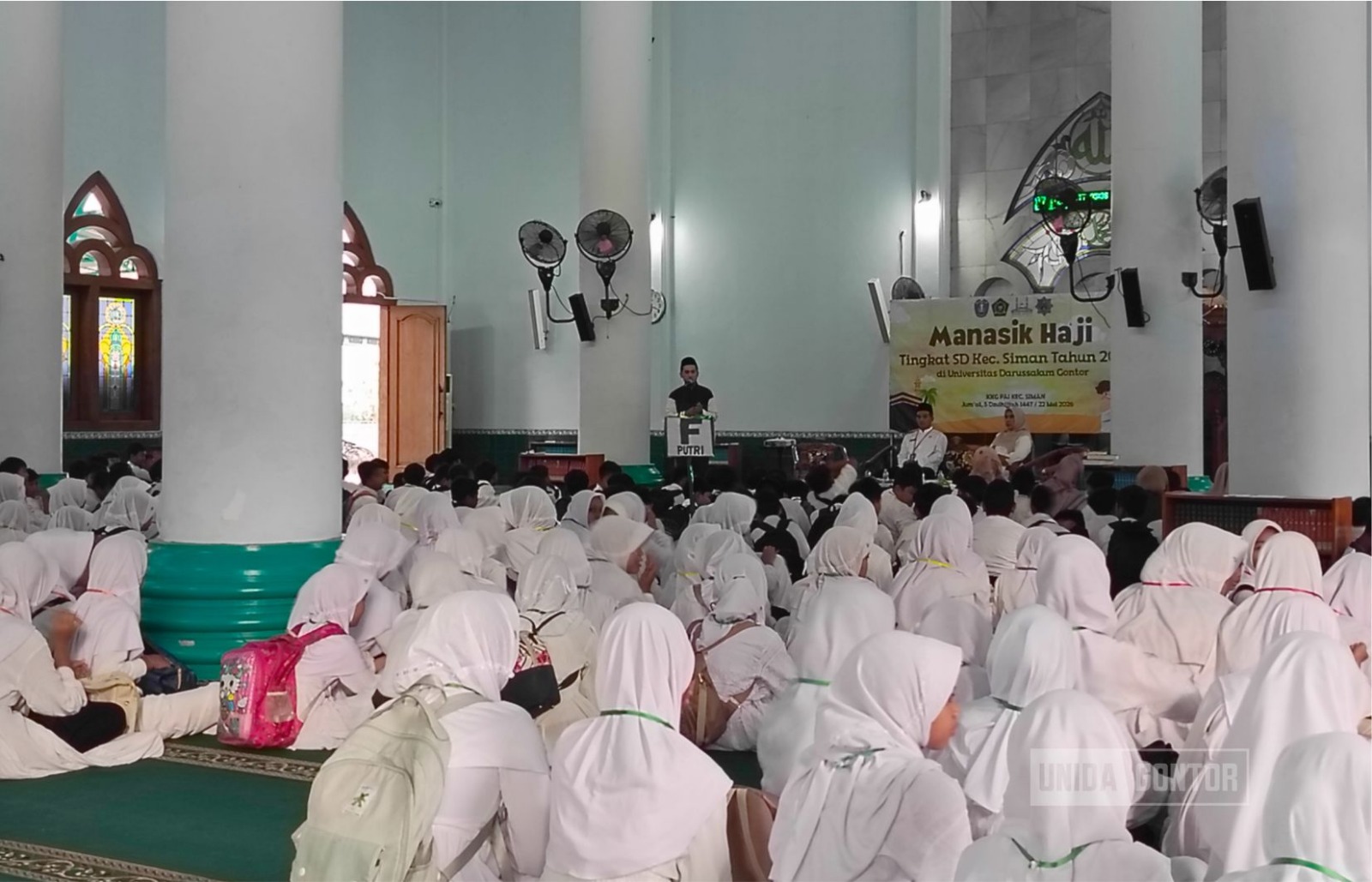 Pelatihan manasik haji siswa SD Kecamatan Siman di Universitas Darussalam Gontor dengan pendampingan mahasiswa Ta’mir