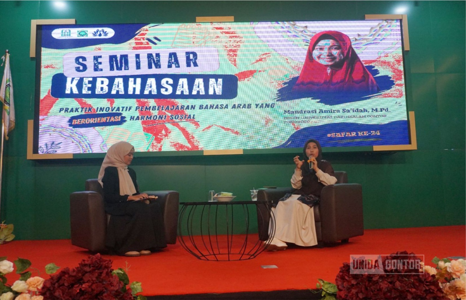 Dosen PBA UNIDA Gontor menjadi narasumber Seminar Kebahasaan di UIN SATU Tulungagung.