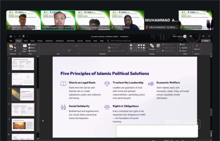 Mahasiswa PMH UNIDA Gontor Presentasikan Perspektif Politik Islam di Forum Internasional