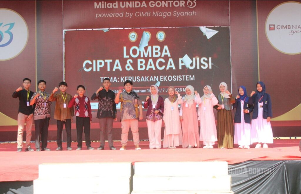 Lomba Baca Puisi Milad ke-63 UNIDA Gontor Tumbuhkan Talenta Sastra Pelajar Berprestasi
