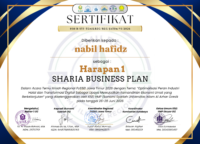 Mahasiswa PMH UNIDA Gontor meraih Juara Harapan I lomba ilmiah Jawa Timur 2026