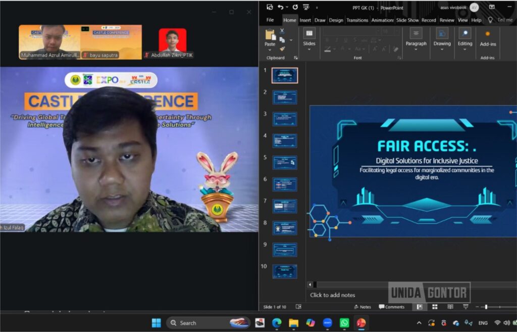 Mahasiswa PMH UNIDA Gontor presentasi inovasi Fair Access di Castle Conference UNJ