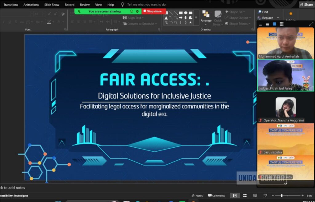 Mahasiswa UNIDA Gontor Hadirkan Inovasi Fair Access pada Castle Conference UNJ