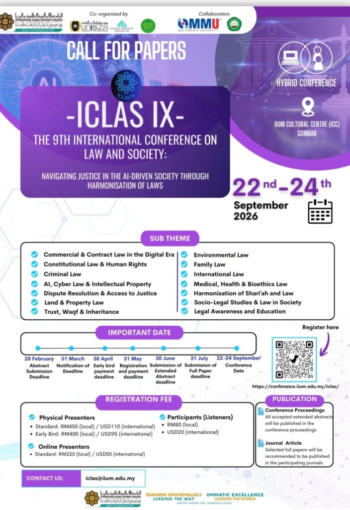 Mahasiswa UNIDA Gontor Muhammad Azrul Amirullah menjadi presenter di konferensi hukum internasional IIUM 2026