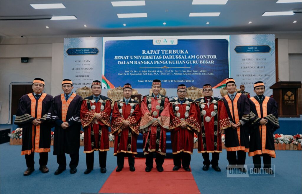 UNIDA Gontor Kukuhkan Empat Guru Besar, Perkuat Tradisi Akademik dan Kepakaran