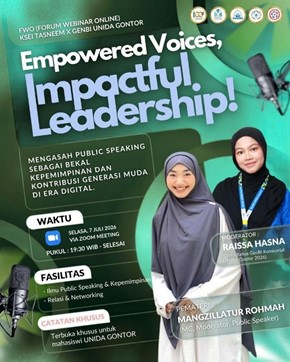 GenBI UNIDA Gontor dan KSEI Tasneem gelar webinar public speaking